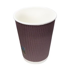 Kubek Papierowy Kędzierzawy Kraft 9Oz/270ml Ø8,0cm (25 Sztuk)