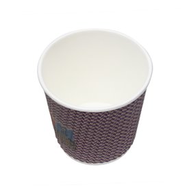 Kubek Papierowy Kędzierzawy Kraft 9Oz/270ml Ø8,0cm (25 Sztuk)