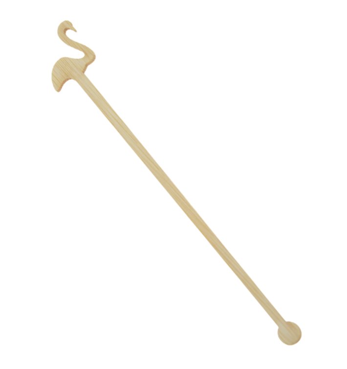 Bambusowe Mieszadełko do Napój Różowy Flaming 14cm (50 Units) Bambusowe Mieszadełko do Napój Różowy Flaming 14cm (50 Units)