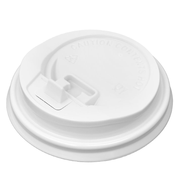 Wieczko Płaskie z Otworem PS do kubków papierowe 7Oz Ø7,2cm (1.000 Sztuk)