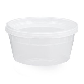 Pojemnik Plastikowy “Deli Range” Przezroczysty PP z Pokrywka 360ml (40 Sztuk)