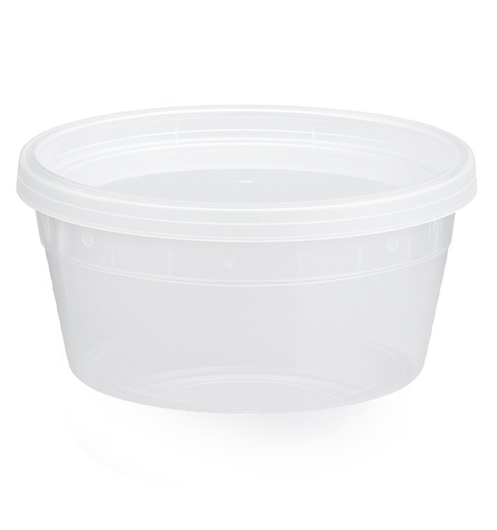 Pojemnik Plastikowy “Deli Range” Przezroczysty PP z Pokrywka 360ml (240 Sztuk) Pojemnik Plastikowy “Deli Range” Przezroczysty PP z Pokrywka 360ml (240 Sztuk)