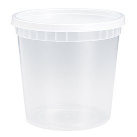 Pojemnik Plastikowy “Deli Range” Przezroczysty PP z Pokrywka 720ml (40 Sztuk)