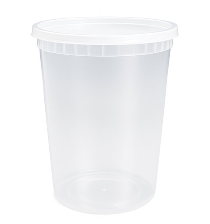 Pojemnik Plastikowy “Deli Range” Przezroczysty PP z Pokrywka 960ml (40 Sztuk) Pojemnik Plastikowy “Deli Range” Przezroczysty PP z Pokrywka 960ml (40 Sztuk)