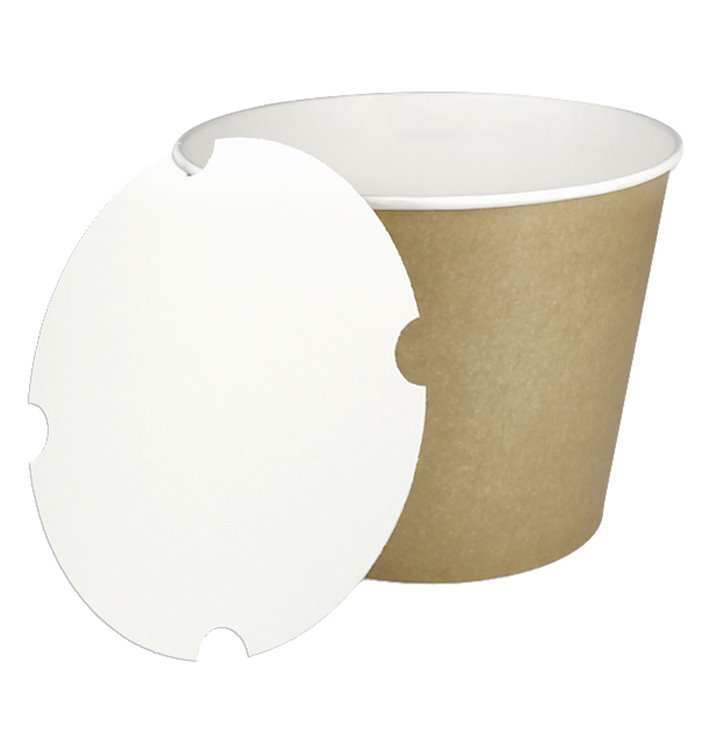 Wiadro kartonowe Kraft z pokrywą 1750ml (25 Sztuk) Wiadro kartonowe Kraft z pokrywą 1750ml (25 Sztuk)