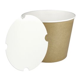 Wiadro kartonowe Kraft z pokrywą 1750ml (100 Sztuk)