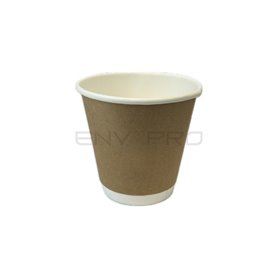 Kubki Papierowe 8 Oz/240ml Podwójne Ścianki Gładkie Kraft Ø8cm (500 Sztuk)