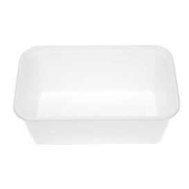 Pojemnik Plastikowy Prostokątny Biały PP 750ml 17x11,5x6,4cm (25 Sztuk)