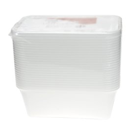 Pojemnik Plastikowy Prostokątny Biały PP 750ml 17x11,5x6,4cm (25 Sztuk)