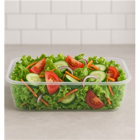 Pojemnik Plastikowy Prostokątny Przezroczysty PP 500ml 17,4x11,6x3,5cm (25 Sztuk)