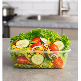 Pojemnik Plastikowy Prostokątny Przezroczysty PP 750ml 17,4x11,6x5,5cm (25 Sztuk)