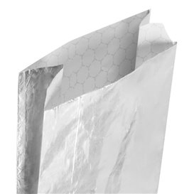 Torba Papierowa Aluminiowa Tłuszczoodporna Srebrna 26+5x10,3cm (200 Units)