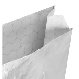Torba Papierowa Aluminiowa Tłuszczoodporna Srebrna 26+5x10,3cm (200 Units)