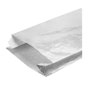 Torba Papierowa Aluminiowa Tłuszczoodporna Srebrna 26+5x10,3cm (200 Units)