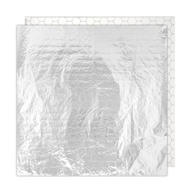 Folia aluminiowa tłuszczoodporna srebrna 41x41cm (200 Units)