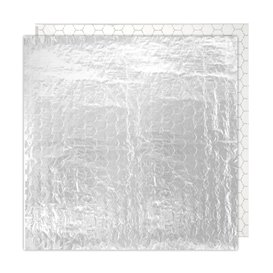 Folia aluminiowa tłuszczoodporna srebrna 35x35cm (25 Units)