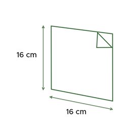 Torebka Tłuszczoodporna Otwarta Srebro 16x16cm (4000  Units)