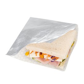 Torebka Tłuszczoodporna Otwarta Srebro 16x16cm (500 Units)