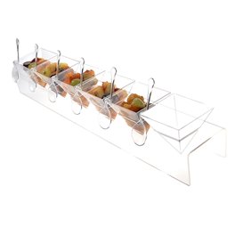 Uchwyt na Stożek PS Przezroczysty 6 Otworów 40x6,5x7cm (1 Units)