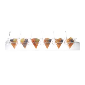 Uchwyt na Stożek PS Przezroczysty 6 Otworów 40x6,5x7cm (1 Units)