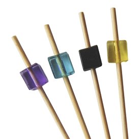 Szaszłyki Bambusowe Kubełkowe Kolory 7cm (100 Units)
