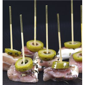 Bambusowy Szpikulec z Złoto Końcówką 7cm (3.600 Units)