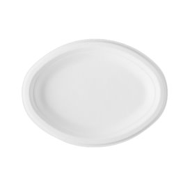 Taca Biała z Trzciny Cukrowej 25,4x17,5 cm (500 Sztuk)