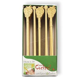 Bambusowe mieszadełko do Napój Truskawka 14cm (600 Units)