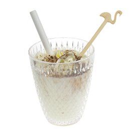 Bambusowe Mieszadełko do Napój Różowy Flaming 14cm (600 Units)