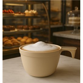 Filiżanka Wielokrotnego Użytku Beżowa "Cup" PP 190ml (25 Sztuk)
