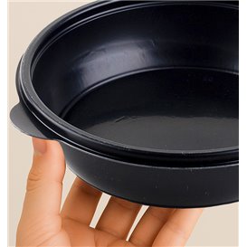 Pojemnik Plastikowy Czarny PP 1000ml Ø23cm (150 Sztuk)
