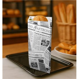 Torebka Papierowa na Kanapkę Times 12+2x26cm (100 Sztuk)