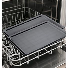 Taca Plastikowa Czarna "Tray" PS 50x37cm (24 Sztuk)