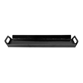 Tacka Papierowa Prostokątna Czarna z Uchwytami 32x7,5 cm (100 Sztuk)