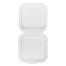 Pudełko na Hamburgera Biały z Trzciny Cukrowej 15Xx15x8cm (50 Sztuk)