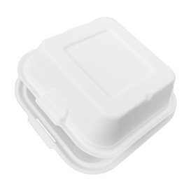 Pudełko na Hamburgera Biały z Trzciny Cukrowej 15Xx15x8cm (50 Sztuk)