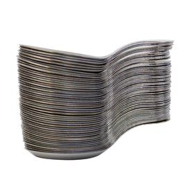 Łyżeczka Plastikowa na Sosy Srebrna 10 cm (50 Sztuk)