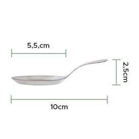 Łyżeczka Plastikowa na Sosy Srebrna 10 cm (50 Sztuk)