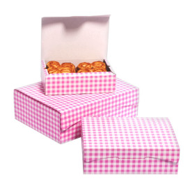 Pudełka Cukiernicze Kartonowe 20,4x15,8x6cm 1kg Różowe (20 Sztuk)