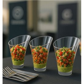 Wysoki Fingerfood Kubek PS Przezroczysty 195 ml (100 Sztuk) 