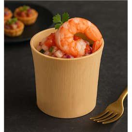 Kubek Wielokrotnego Użytku Narturalny Bambusowy Fingerfood 8,4x9,2x9cm (2 Units)