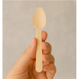 Łyżeczka Deserowa Drewniana Eko 11cm w pudełku (1.200 Sztuk)