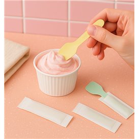 Łopatka do Lodów Papierowe Pakowane Multikolor 'Tutti Frutti' 9cm (2.000 Sztuk)