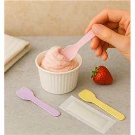 Łopatka do Lodów Papierowe Pakowane Multikolor 'Tutti Frutti' 9cm (2.000 Sztuk)