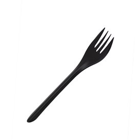 Widelec Wielokrotnego Użytku z PP Czarny 17,5cm (50 Sztuk)