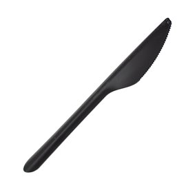 Nóż Wielokrotnego Użytku z PP Czarny 17,8cm (50 Sztuk)