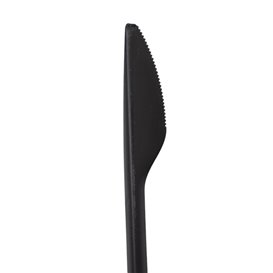 Nóż Wielokrotnego Użytku z PP Czarny 17,8cm (50 Sztuk)