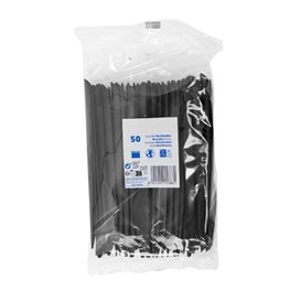 Nóż Wielokrotnego Użytku z PP Czarny 17,8cm (50 Sztuk)