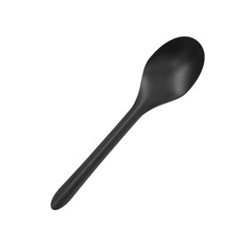 Łyżka Wielokrotnego Użytku z PP Czarna 15cm (50 Sztuk)