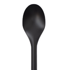 Łyżka Wielokrotnego Użytku z PP Czarna 15cm (50 Sztuk)